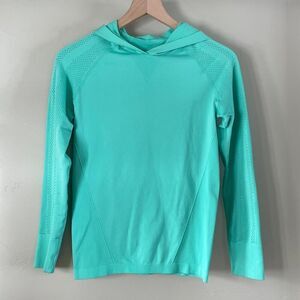 Zyia Active Peak Performance Fitted Hoodie Mint Green - Size: Small